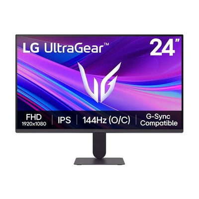 LG | 24" Ultragear FHD IPS Gaming Monitor With 144Hz 1ms MBR 5ms (GtG) HDR10 NVIDIA G-SYNC Compatible Anti-Glare Black | 24G411A-B