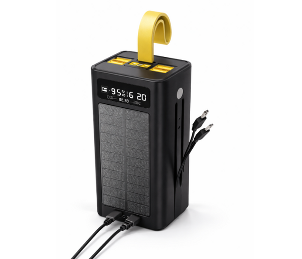 OALE iPower R50000 50000mAh Solar Power Bank, 22.5W Super Fast Portable Charger, 8 Ports (3 In + 5 Out), Strong LED Torch for Camping | JPO5223