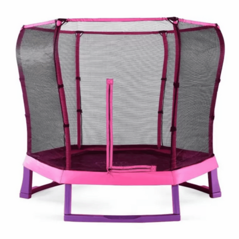 PLUM | 7ft Junior Jumper Trampoline with Enclosure Net Pink | 102502C82