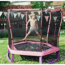PLUM | 7ft Junior Jumper Trampoline with Enclosure Net Pink | 102502C82