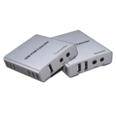 HDMI EXTENDER KVM 60M THRU CAT6 (USB+AUX+IR) 4K 1080P GREEN BOX | 1061