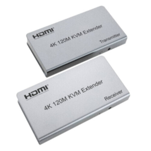 HDMI EXTENDER KVM 120M THRU CAT6 (USB+AUX+IR) 4K 1080P GREEN BOX | 1062