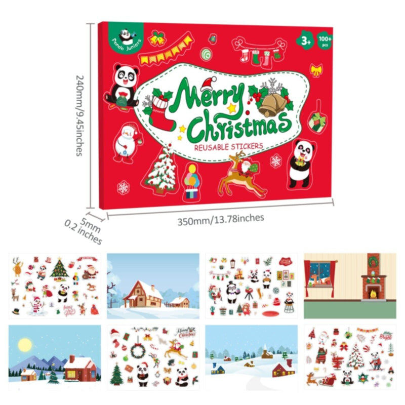 PANDA JUNIOR | Reusable Stickers-Merry Christmas PJ013-5 | 49701351