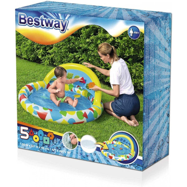 BESTWAY | Splash & Learn Kiddie Pool 47" x 46" x 18"/1.20m x 1.17m x 46cm | BES115TOY01393