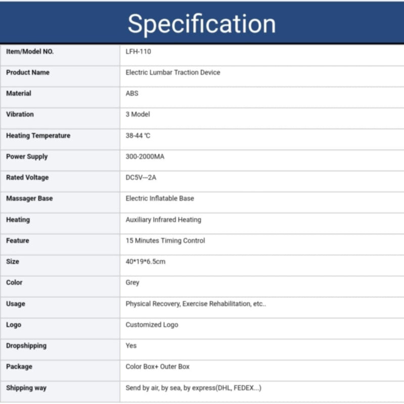 Waist/Lumber Massager  | 1101000WSTM