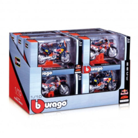 BBURAGO | 18-51073 1/18 Red Bull Ktm Motorcycle 12 Pcs / Disp | 47551073