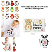 12 Sheet/Set Baby Newborn Growth Milestone Sharing Cards | 750