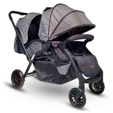 Powerful Twin Baby Stroller Foldable 3 In 1 | 132 grey
