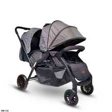 Powerful Twin Baby Stroller Foldable 3 In 1 | 132 grey