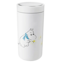 STELTON | To Go Click Vacuum Insulated Cup 0.4ltr Soft Light Grey Moomin | 1371-6