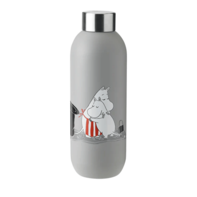 STELTON | Keep Cool Drinking Bottle 0.75ltr Light Grey Moomin | 1372-4