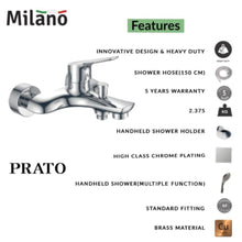 MILANO | Prato Bath Shower Mixer Tap with Hand Shower | 140100100471