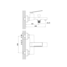 MILANO | Teriz Bath Shower Mixer Tap with Hand Shower | 140100100805