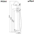 MILANO | Clarke Freestanding Bath Shower Mixer Matt Gold | 140100100819