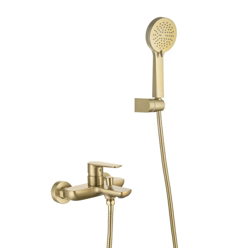 MILANO | Calli Wall Mounted Bath Shower Mixer Set Matt Gold Made In China | 140100100848