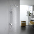 MILANO | Luxe Kobe Rain Shower Complete Set Sq Chrome Made In China | 140100100900