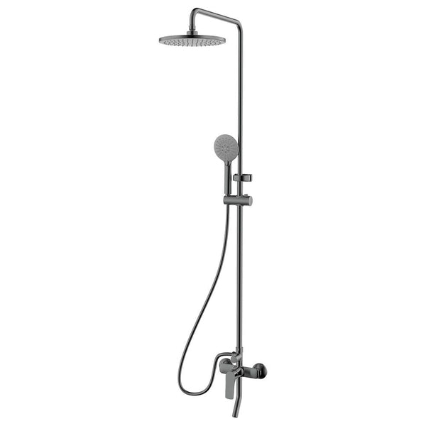 MILANO |  Plus Brown Rain Shower Set Gun Metal Grey | 140100100948
