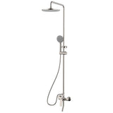MILANO | Plus Brown Rain Shower Set Brushed Nickel | 140100100949
