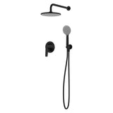 MILANO | Plus Brown 2 Way Concealed Bath Mixer Overhead Shower And Hand Shower Matt Black  | 140100100951