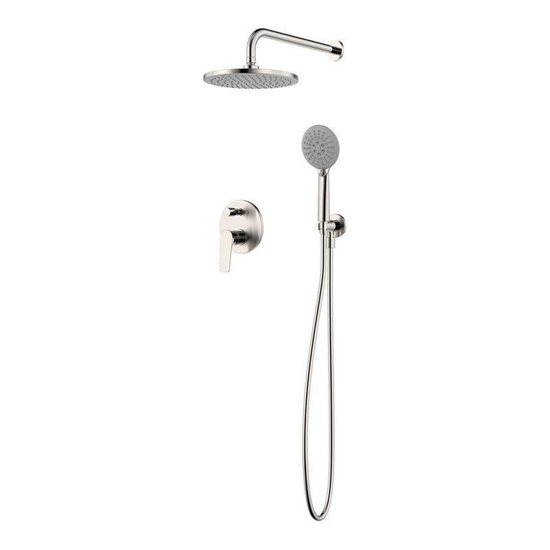 MILANO | Plus Brown 2 Way Concealed Bath Mixer Overhead Shower And Hand Shower silver | 140100100953