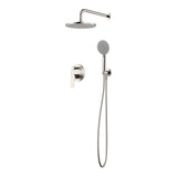 MILANO | Plus Brown 2 Way Concealed Bath Mixer Overhead Shower And Hand Shower silver | 140100100953