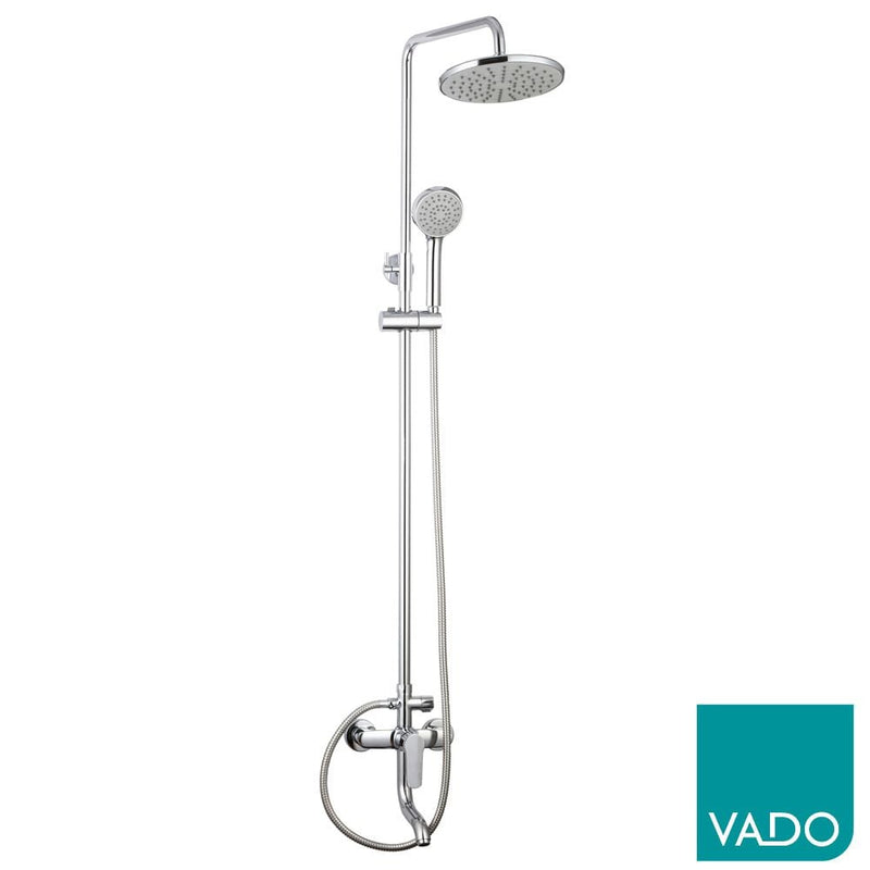 MILANO | Vado Wall Mounted Manual Bath Shower Column With Bath Spout + Integrated Diverter | 140100100954