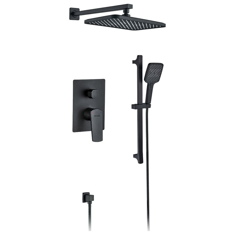 MILANO | Yana Concealed Rain Shower Set-Matt Black | 140100100962