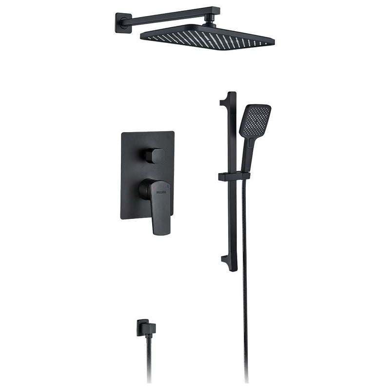 MILANO | Yana Concealed Rain Shower Set-Matt Black | 140100100962