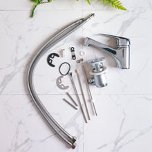 MILANO | Tarki Basin Mixer Tap with Pop Up Waste & Flexible Pipe | 140100200188