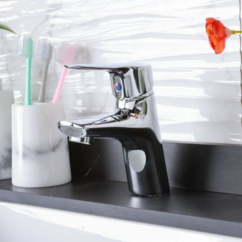 MILANO | Prato Basin Mixer Tap with Pop Up Waste & Flexible Pipe | 140100200364