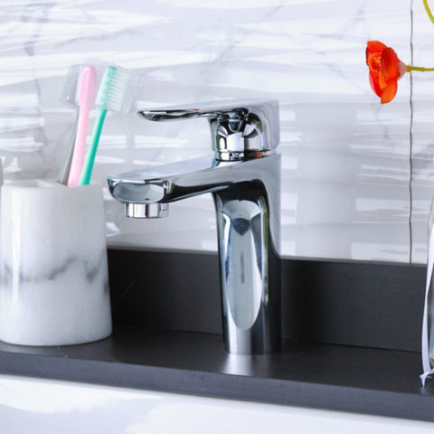 MILANO | Verdi Basin Mixer Tap with Pop Up Waste & Flexible Pipe | 140100200389
