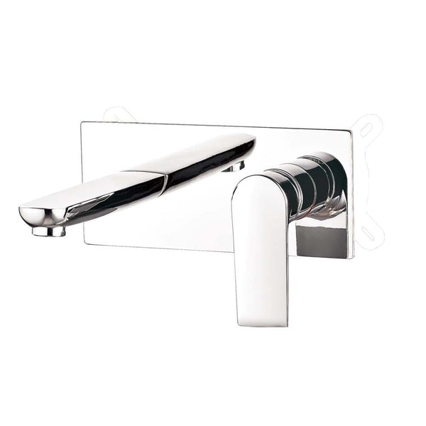 MILANO | Jade Wall Mounted Basin Mixer Silver | 140100200691