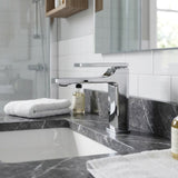 MILANO | Luxe Mila Basin Mixer with Pop Up Waste Silver | 140100200762