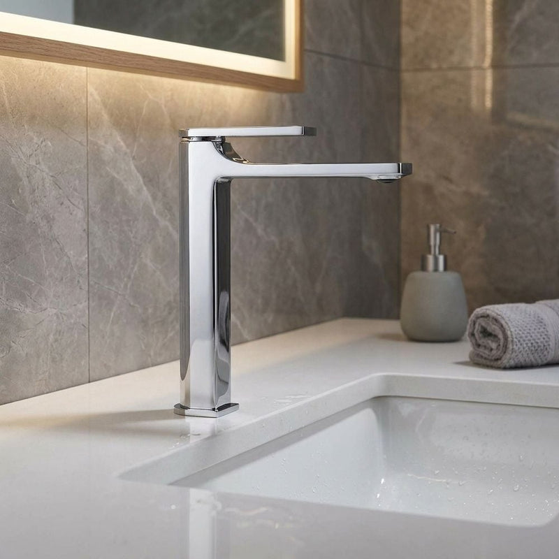 MILANO | Mila Art Basin Mixer with Pop-Up Waste silver | 140100200764