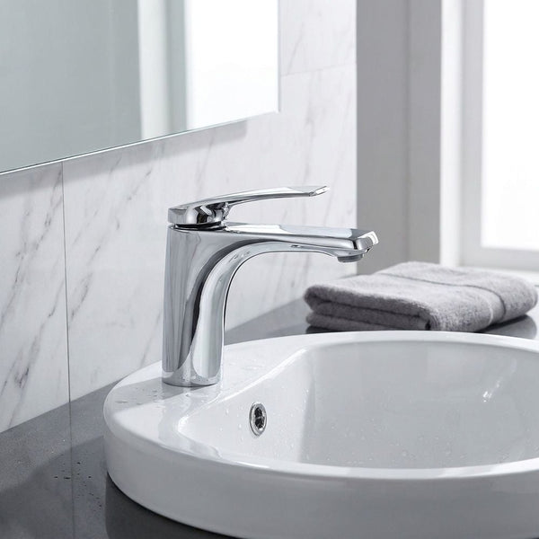 MILANO | Nico Basin Mixer with Pop-Up Waste silver | 140100200765