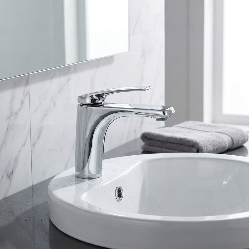 MILANO | Nico Basin Mixer with Pop-Up Waste silver | 140100200765