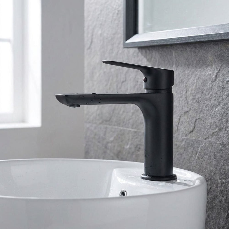 MILANO | Luxe Bayz Basin Mixer Durable Brass Construction & Sleek Design for Stylish Washbasins Black | 140100200878