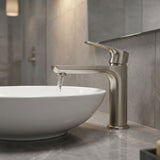 MILANO | Milano Luxe Bayz Basin Mixer Durable Brass Construction & Sleek Design for Stylish Washbasins Brushed Nickel | 140100200879