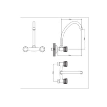 MILANO | Crown Plus Wall Mounted Sink Mixer | 140100300211