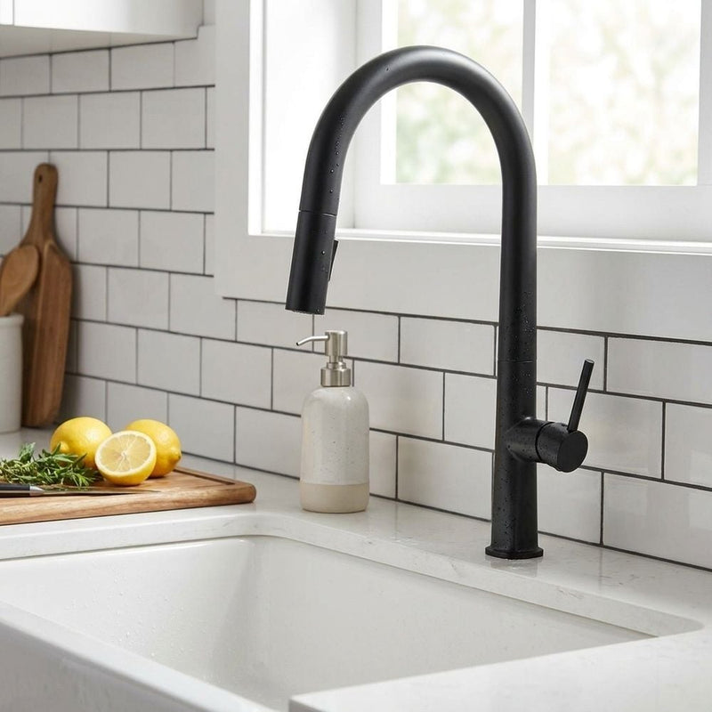 MILANO | Tina Pullout Kitchen Sink Mixer Matt Black | 140100300486