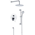 MILANO | Plus Bayz Plus Two-Way Concealed Bath Shower Mixer Complete Set Modern Wall-Mounted Bathroom Faucet with Durable Brass Construction & Sleek Concealed Design Set Chrome | 140100800856
