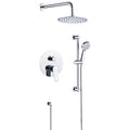 MILANO | Plus Bayz Plus Two-Way Concealed Bath Shower Mixer Complete Set Modern Wall-Mounted Bathroom Faucet with Durable Brass Construction & Sleek Concealed Design Set Chrome | 140100800856
