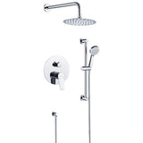 MILANO | Plus Bayz Plus Two-Way Concealed Bath Shower Mixer Complete Set Modern Wall-Mounted Bathroom Faucet with Durable Brass Construction & Sleek Concealed Design Set Chrome | 140100800856