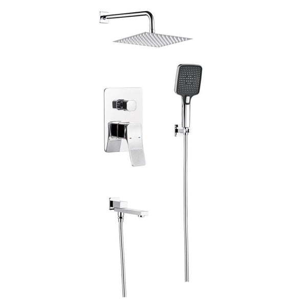MILANO | Luxe Arc 3 Way Concealed Shower Mixer Complete Set Chrome | 140101000738