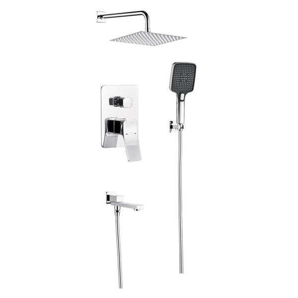 MILANO | Luxe Arc 3 Way Concealed Shower Mixer Complete Set Chrome | 140101000738