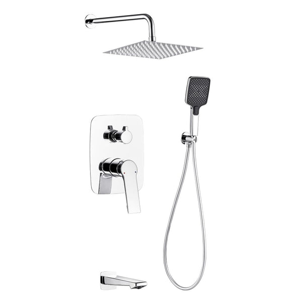 MILANO | Luxe Glow 3 Way Concealed Shower Mixer Complete Set Chrome | 140101000742