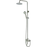 MILANO | Plus Bayz Plus Bath Shower Mixer Complete Set in Brushed Nickel Wall-Mounted Bathroom Faucet with Hand Shower Durable Brass Body & Modern Sleek Design | 140103200741
