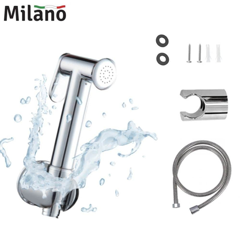 MILANO | Sleek Brass Shattaf Set Chrome | 140200100144