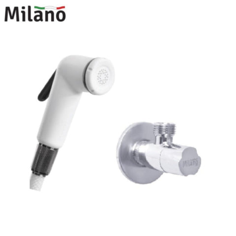 MILANO | Deluxe White Shattaf W/ Angle Valve | 140200100201