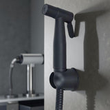 MILANO | Azzy Brass Shattaf Set Matt Black Stylish Handheld Bidet Spray Brass Construction Durable Matte Finish Modern Bathroom Fitting | 140200100234